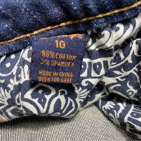 Seven7 Dark Wash Distressed Hemmed 5 Pocket Jeans Size 10 #1039 - Picture 8 of 12